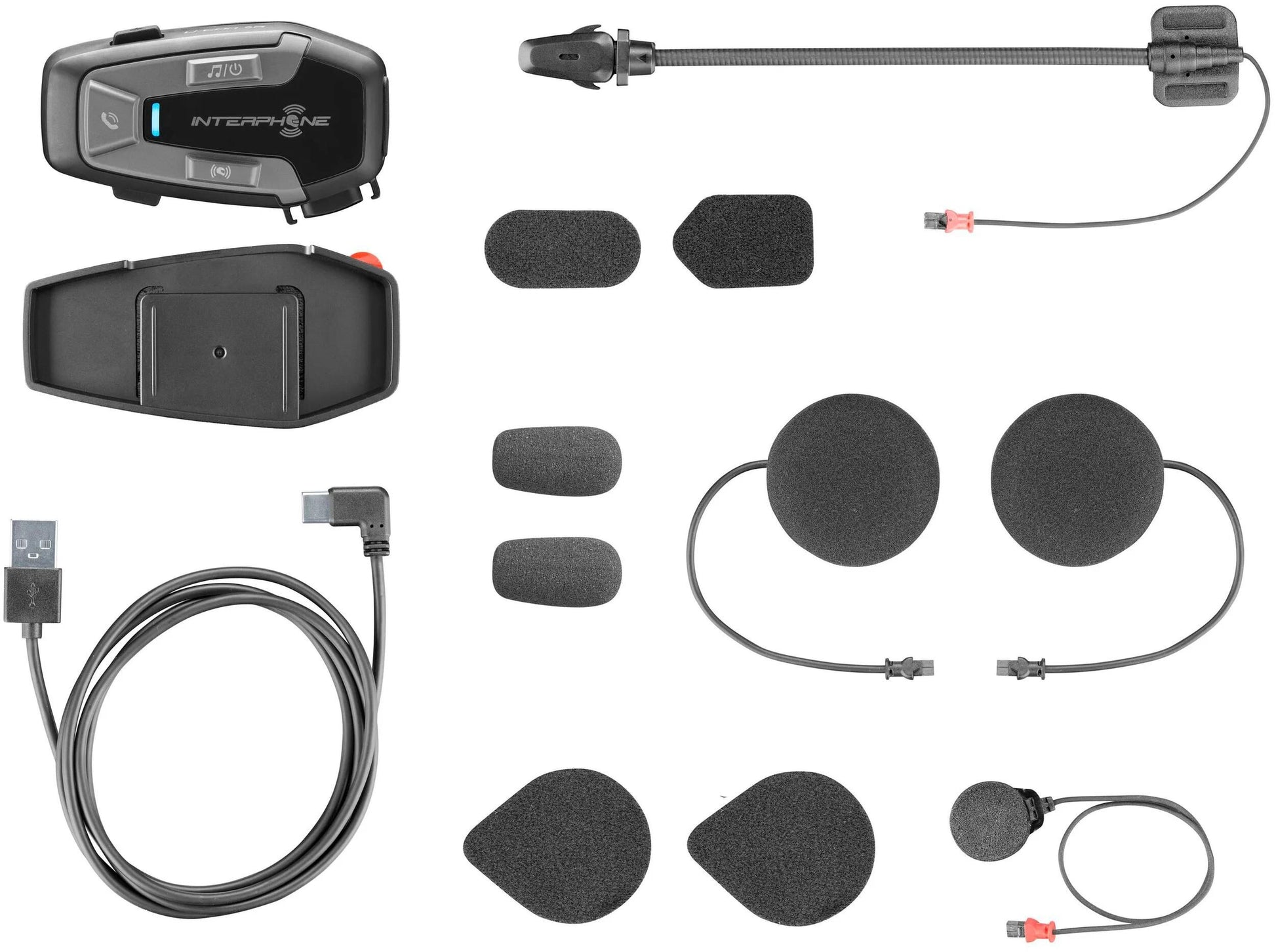 Interphone Helmkommunikationssystem u-com 6 r Helm com.system interp. u-com 6r Doppel-Kit