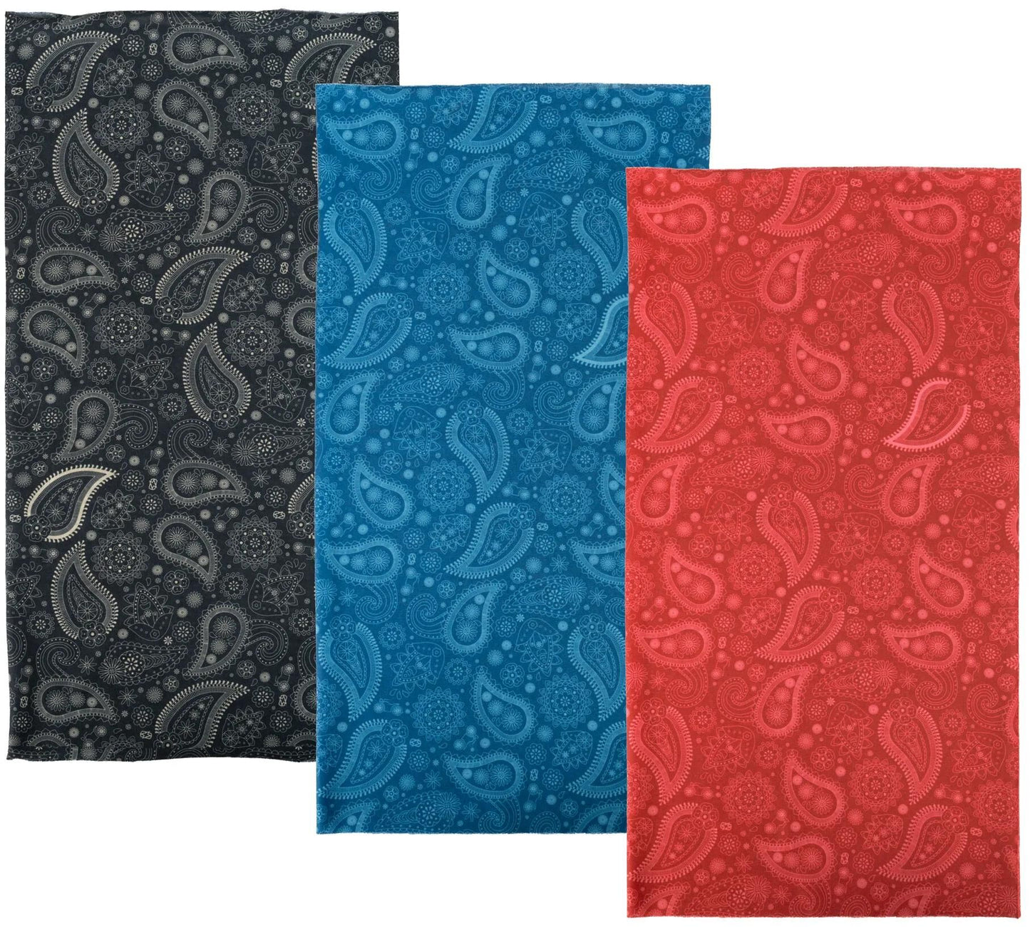 Oxford Neckerchief bequem Paisley Red 3-Pack
