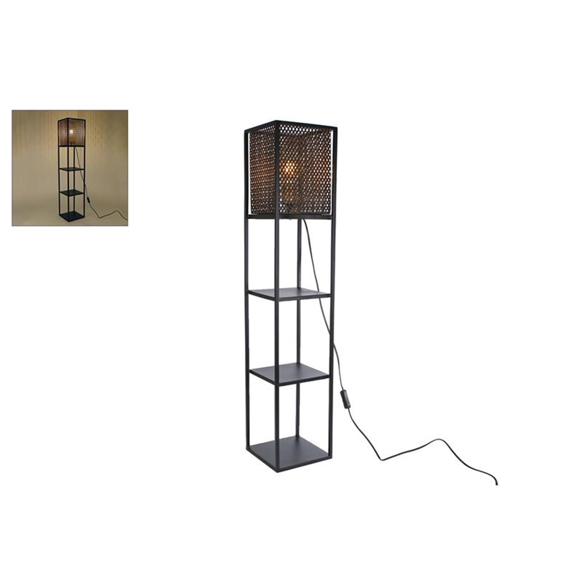 Cosydecor Stehlampe Französisch schwarz 20x20x100cm
