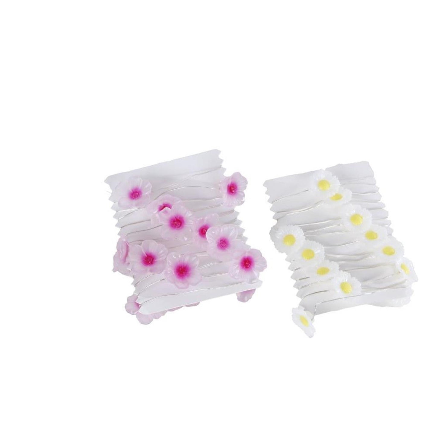 Cozydecor Lichterkette Blumen rosa gelb LED