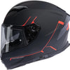 Spec-X Helm SX-82.03 R2 Black Matt Red XXL Pin Re