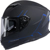 Spec-X Helm SX-82.03 R2 Black Matt Blue L Pin Rea