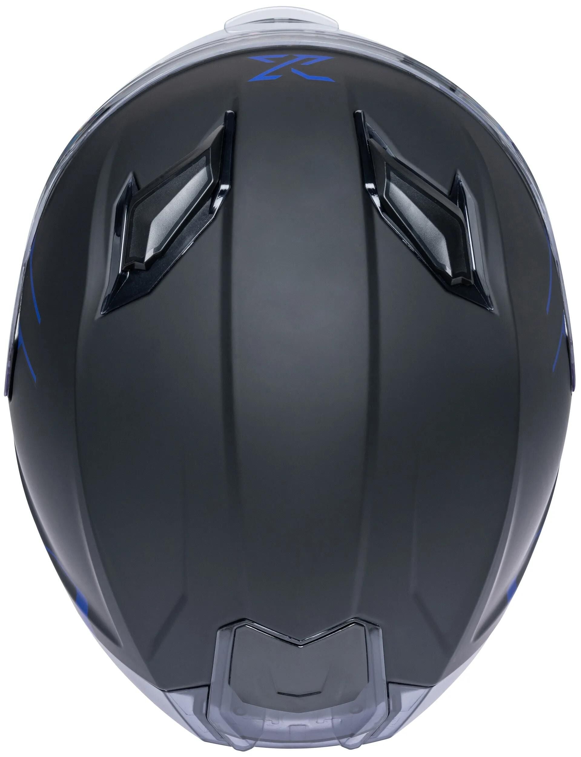 Spec-X Helm SX-82.03 R2 Black Matt Blue L Pin Rea