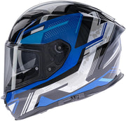 Spec-X Helm SX-82.03 R1 BL Black White M Pin lesen - afbeelding 2