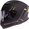 Spec-X Helm SX-82.03 R2 BW Matt Neon Yellow l Pin