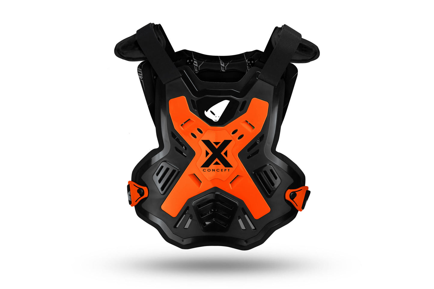 Ufo pinkelt Brustschutz X-Concept. Brustschutz UFO X-Concept schwarz orange