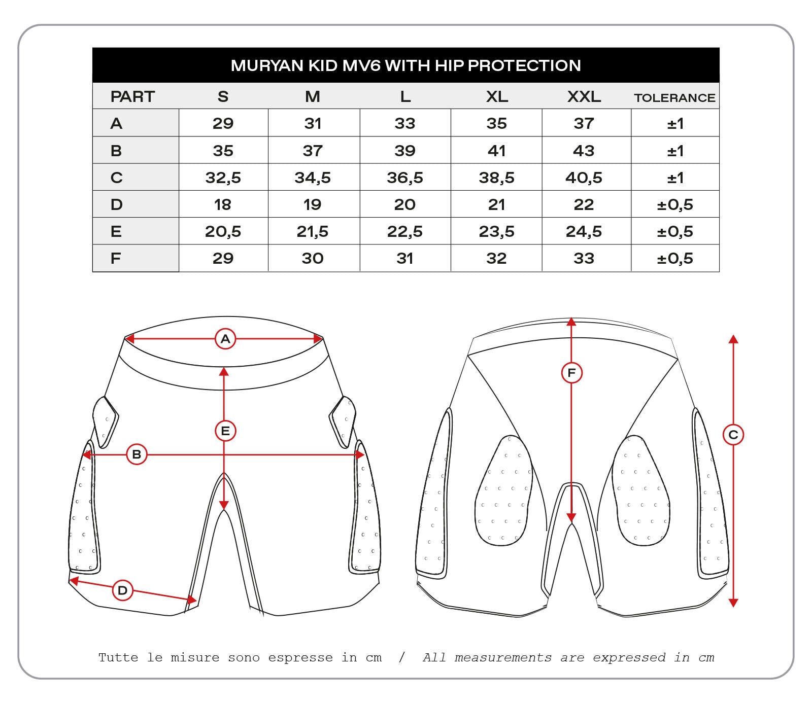 UFO-Pipi-Schutzhose Muryan MV6. Kinderschutzhose Muryan MV6 Schwarz Gr. l