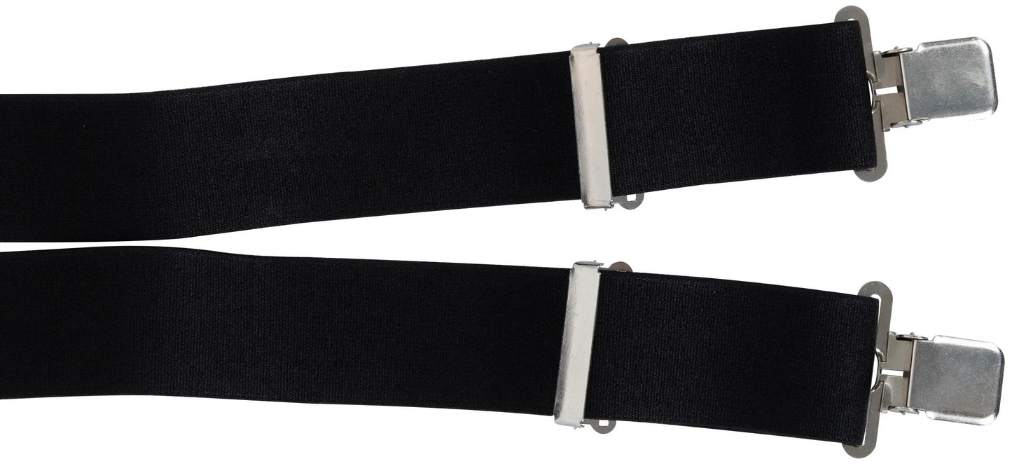 Oxfordhose hebt Riggers auf schwarze Klammern auf