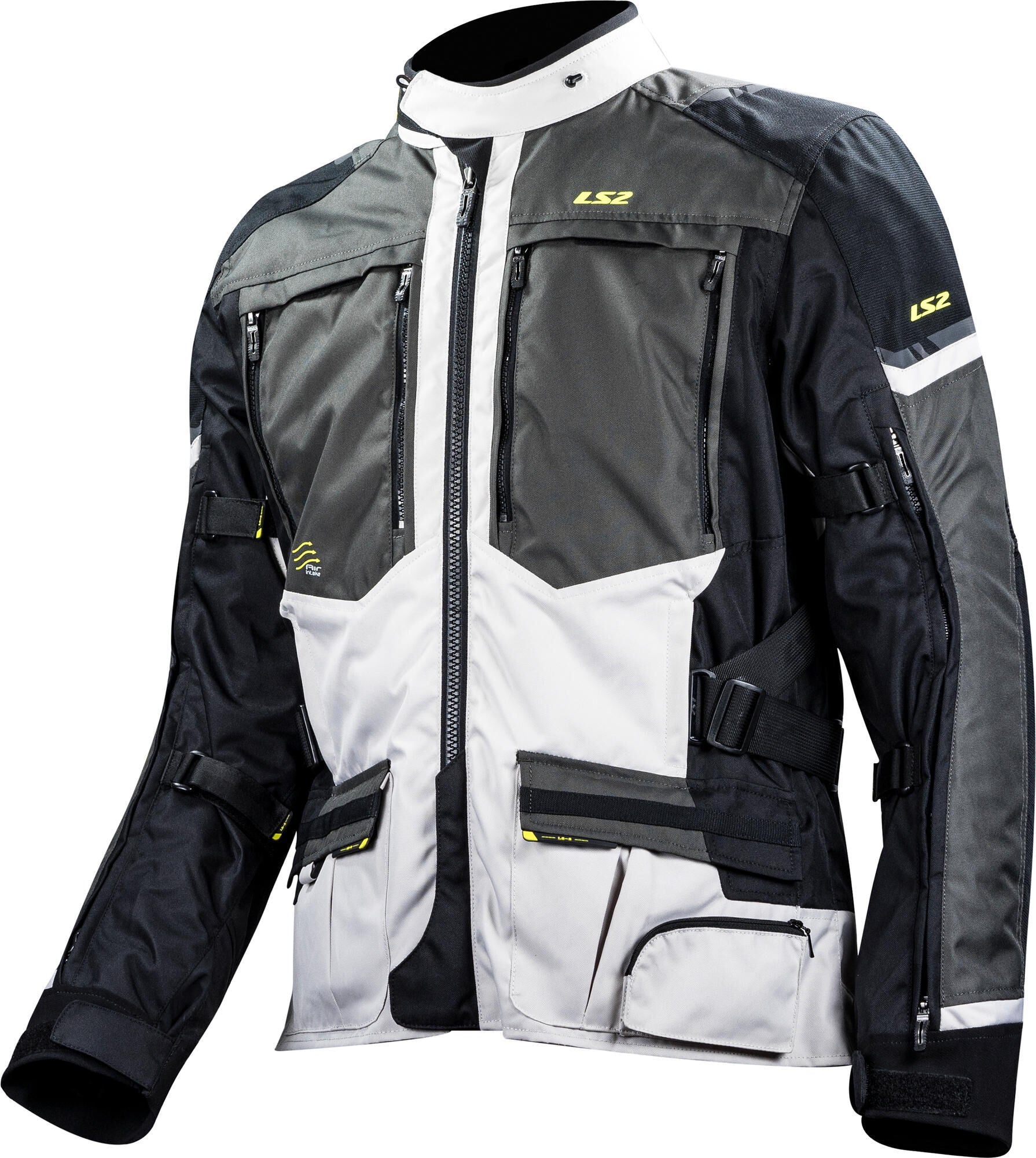 Ls2 Jacke Norwegen Jacke Norwegen Mann schwarz grau gelb xxl
