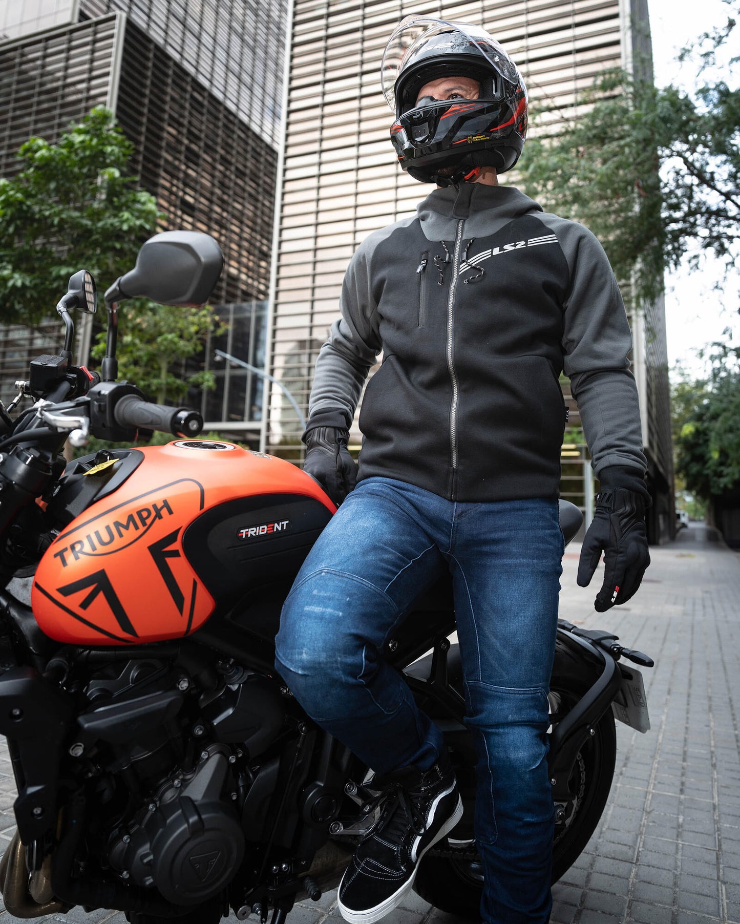 Ls2 Jacke Gashebel Jacke Gashebel Mann schwarz dunkelgrau l