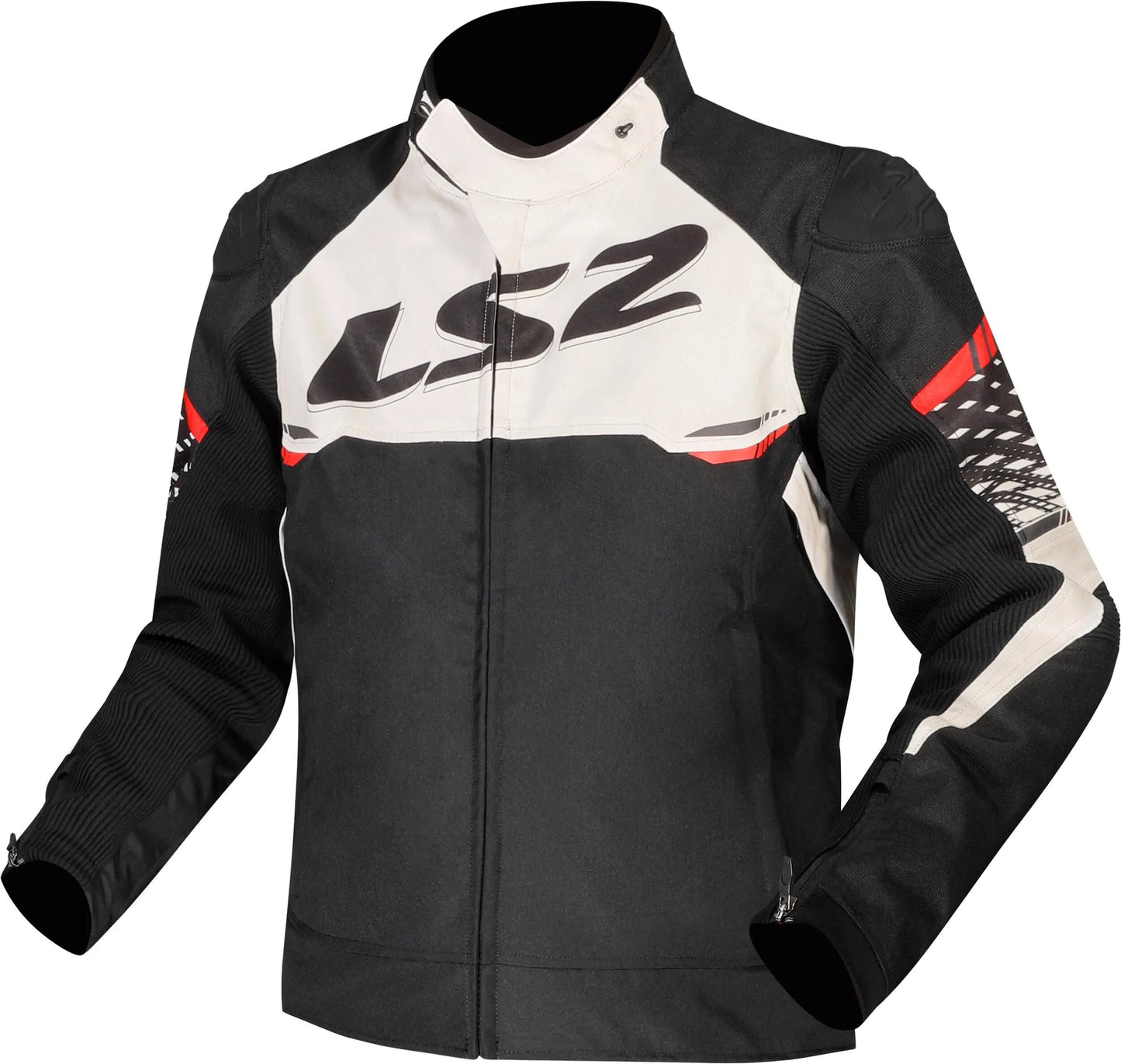 Ls2 Apex Jacke Jacke Apex Herren Schwarz Weiß Rot Größe 3XL