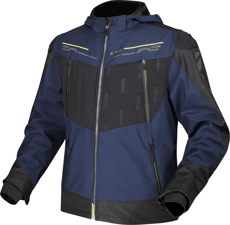 Ls2 Zirkonjacke Jacke Zirkonium Herr blau schwarz neongelb l