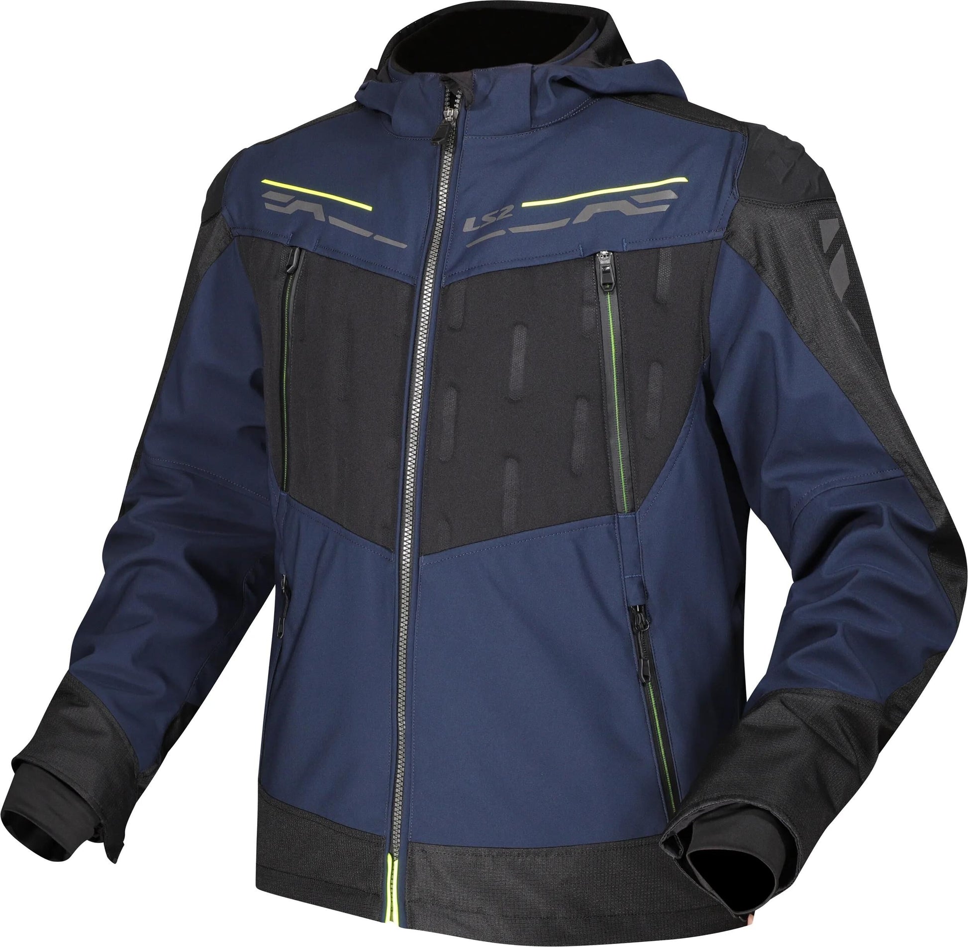 Ls2 Zirkonjacke Jacke Zirkonium Herr Blau Schwarz Neongelb XL