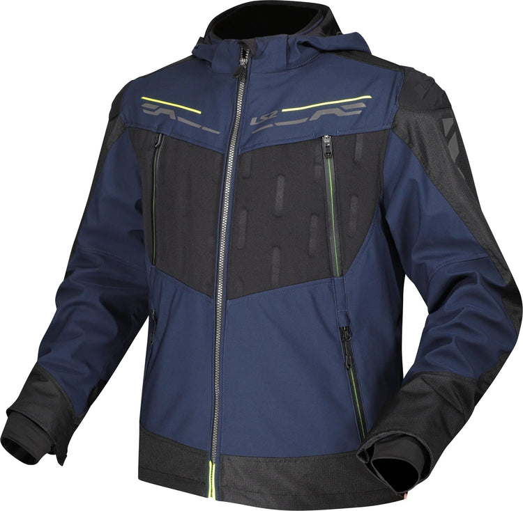 Ls2 Zirkonjacke Jacke Zirkonium Herr Blau Schwarz Neongelb XL