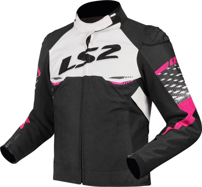 Ls2 Apex Jacke Jacke Apex Damen Schwarz Weiß Rosa Gr. s