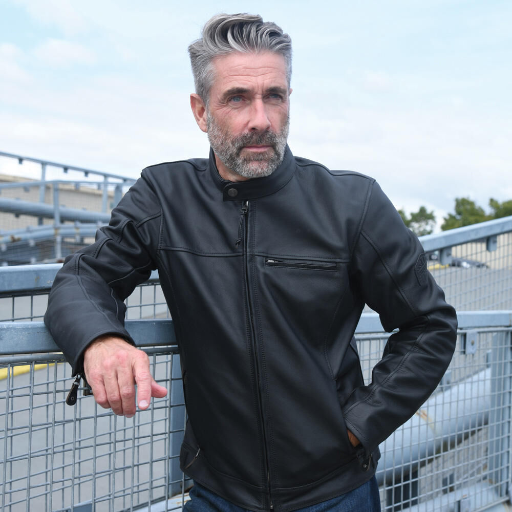 Oxford Jacke Walton Leder Black XL