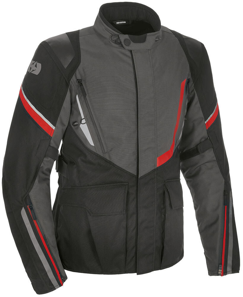 Oxford Jacke Montreal 4. Schwarz grau rote Größe l