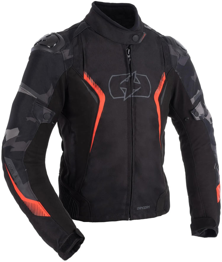 Oxford Jacke Omega 1.0 D2D WS Black Camo Red 42