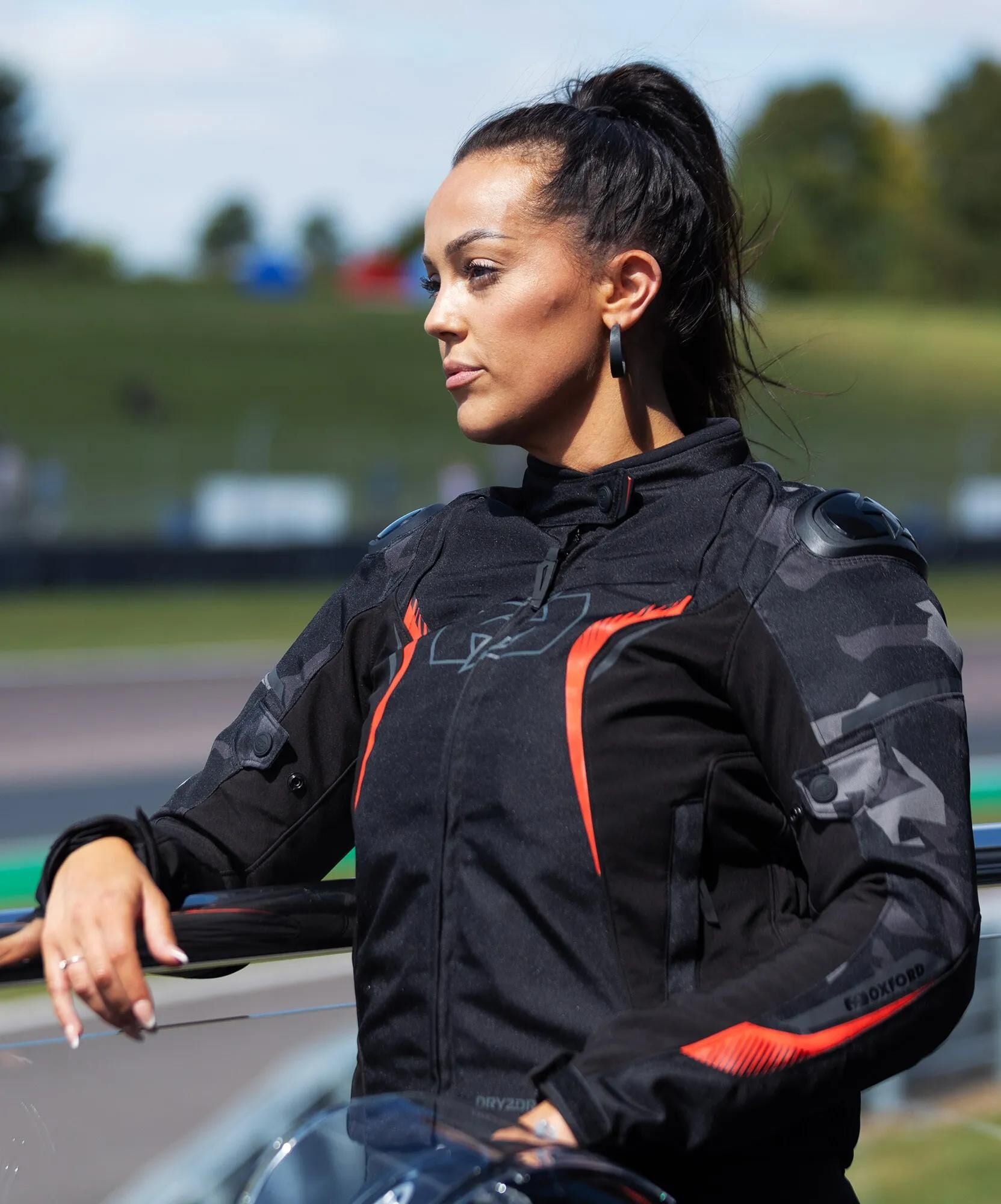 Oxford Jacke Omega 1.0 D2D WS Black Camo Red 44
