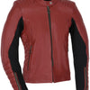 Oxford Leder Jacke Rad WS rot 44
