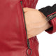 Oxford Leder Jacke Rad WS rot 44