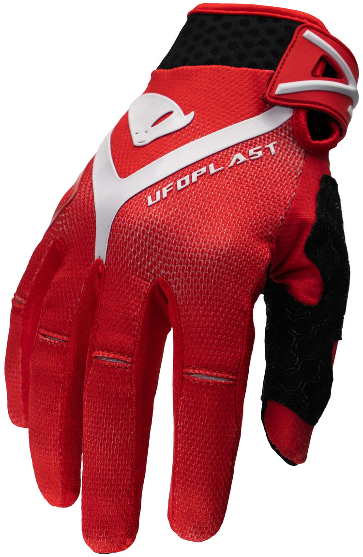 UFO pinkelt Hayes Motocross-Handschuh. Handschuhe UFO Hayes rot weiß gr. xl