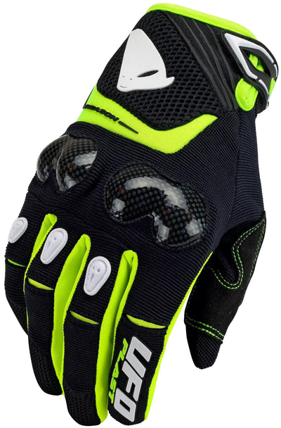 UFO Pee Motocross-Handschuh Reason Handschuhe UFO Reason schwarz neongelb Gr. m