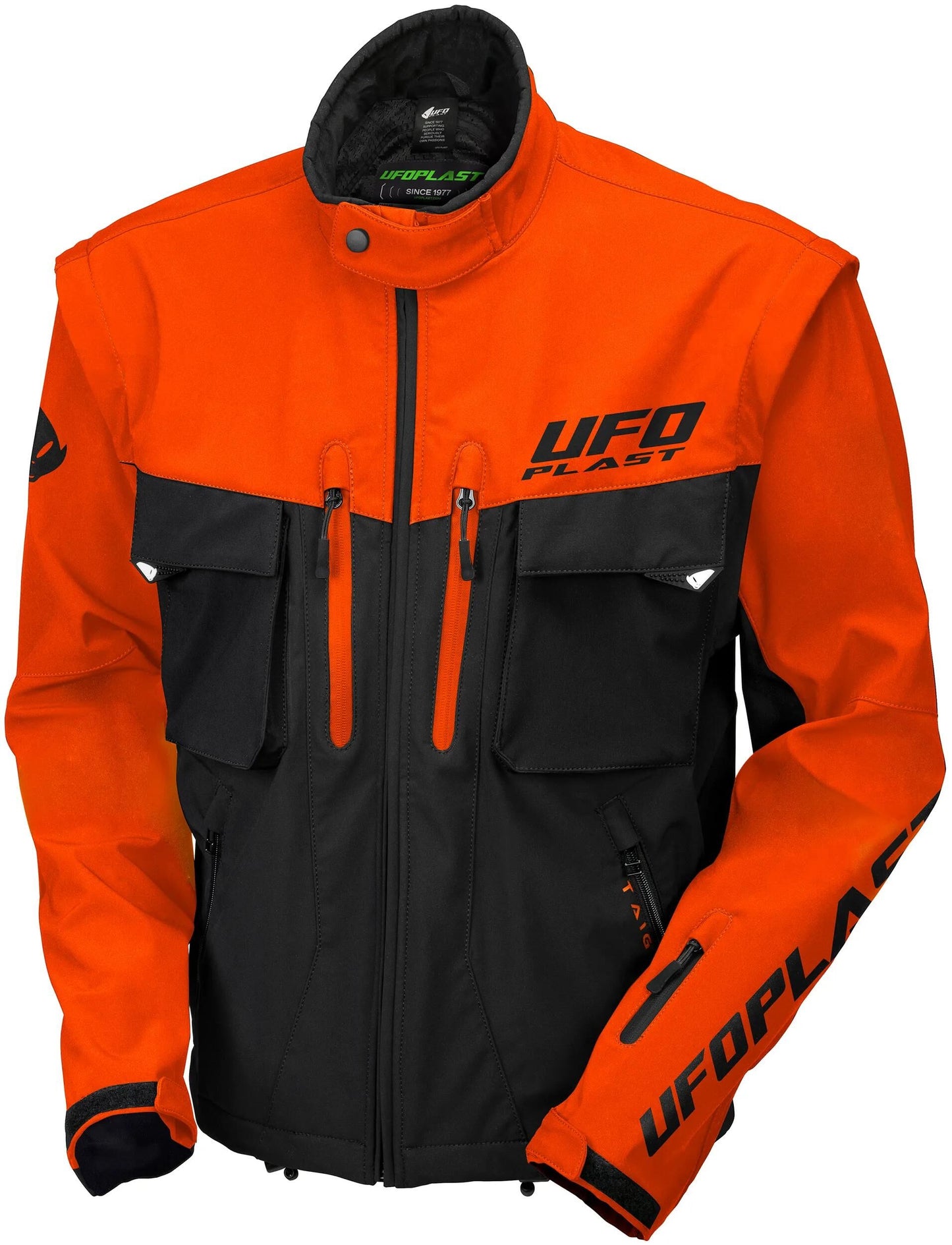 Ufo Plast Taiga Jacke Enduro Jacke UFO Schwarz Orange Gr. xxl