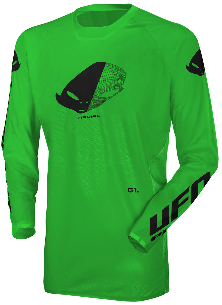 UFO Plast Trikot MX Radial MX Trikot UFO Radial Neongrün Gr. m