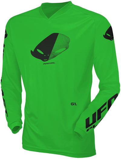 UFO Plast Jersey MX Radial Kindertrikot UFO Rad Neongrün Gr. xxxs