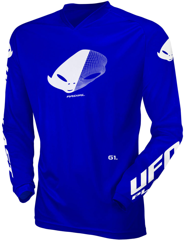 UFO Plast Trikot MX Radial Kindertrikot UFO Rad Blau Gr. xs