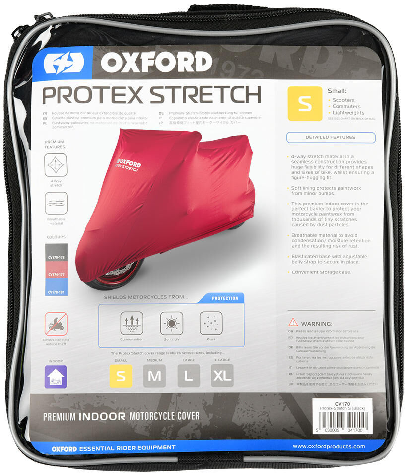 Oxford Protex Bike Deckungen Dehnen in Innenräumen m rot