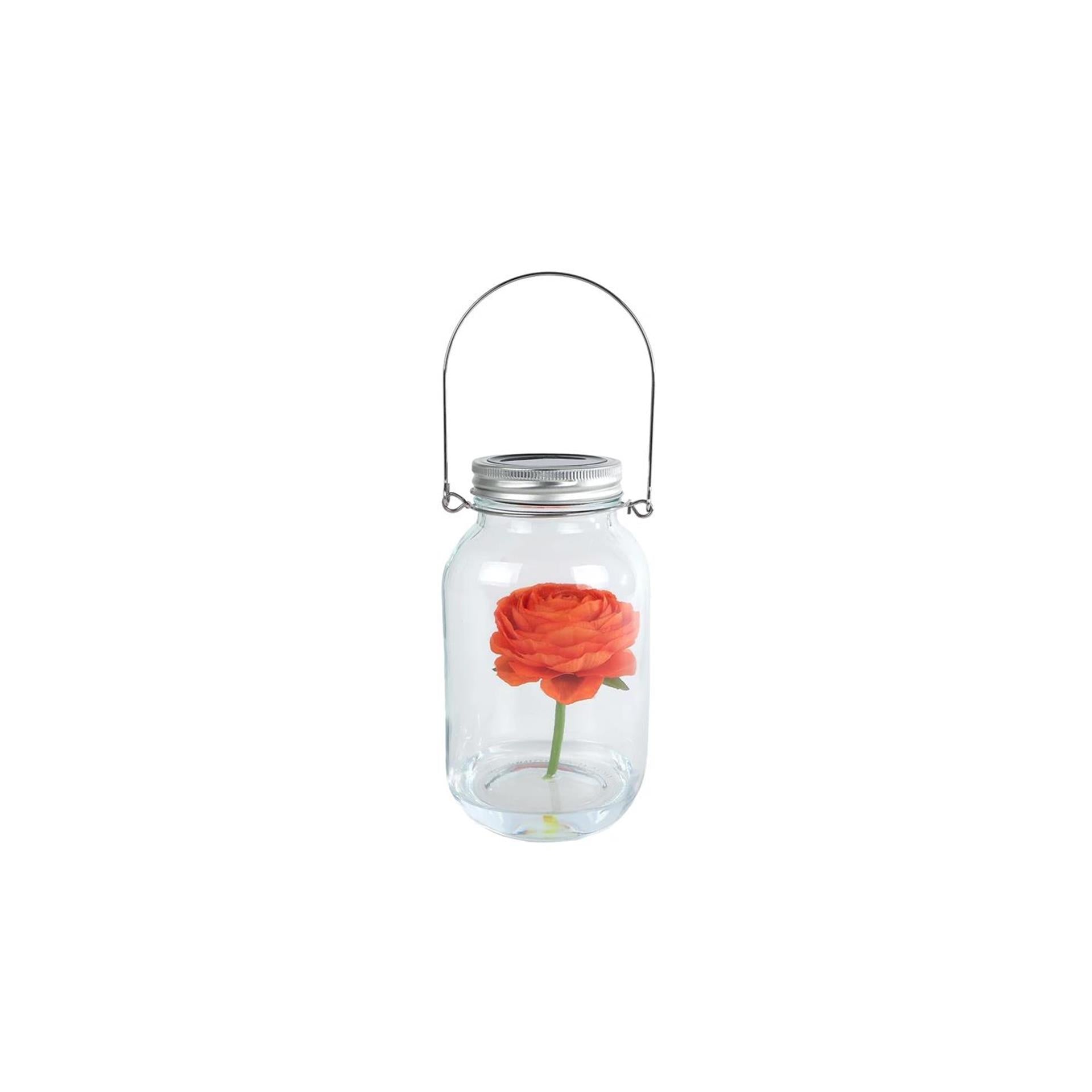 LED-Beleuchtung Blumen Glas 10x10x18cm