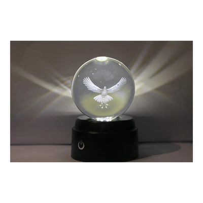 LED-Friedensvogel, konvexes Glas, drehbar