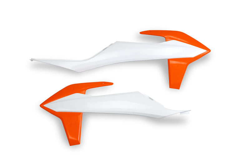UFO Plast Kühlerabdeckung Kühlerabdeckungen UFO KTM weiß orange
