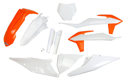 UFO Plast Karosserieverkleidungssatz UFO KTM OEM Orange Weiß