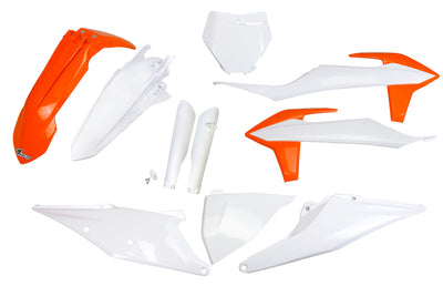 UFO Plast Karosserieverkleidungssatz UFO KTM OEM Orange Weiß