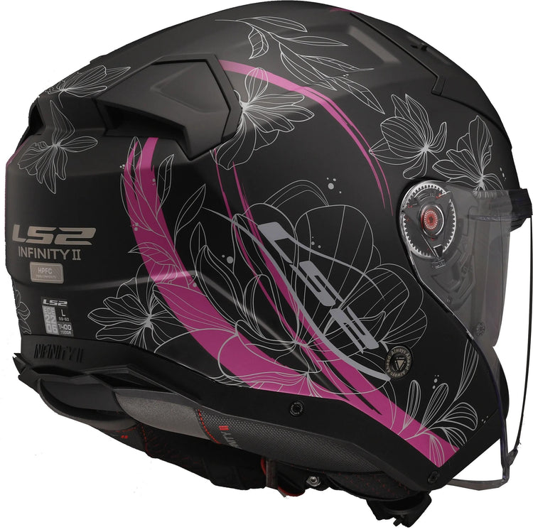 Ls2 Jethelm „of603 Infinity II Lotus“ Helm von 603 Infi. II Lotus s schwarz rosa