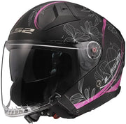 Ls2 Jethelm „of603 Infinity II Lotus“ Helm von 603 Infi. II Lotus XS schwarz rosa - afbeelding 2