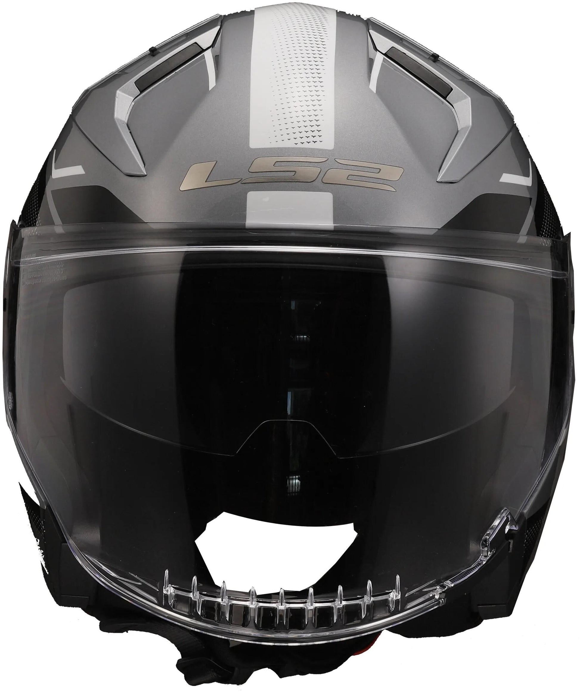 Ls2 Jethelm „of603 Infinity II Veyron“ Helm von 603 Infi. II Veyron XL grau bl weiß