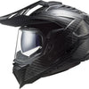 Ls2 Enduro-Helm MX701 Explorer Carbon Solid, Material: lackiertes Carbon, Doppel-D-Verschluss Helm MX701 Exp.Car. einfarbig l schwarz