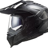 Ls2 Enduro-Helm MX701 Explorer Carbon Solid, Material: lackiertes Carbon, Doppel-D-Verschluss Helm MX701 Exp.Car. einfarbig XL schwarz