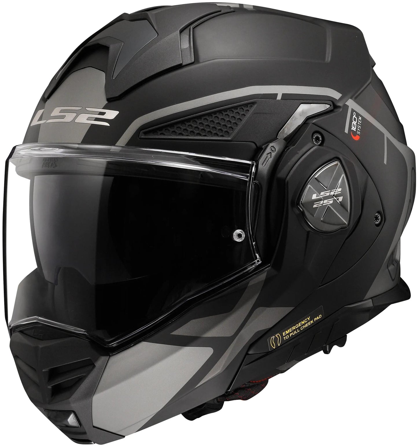 Ls2 Klapphelm FF901 Advant x Memetryk Helm FF901 Adv. x metrisch m schwarz grau