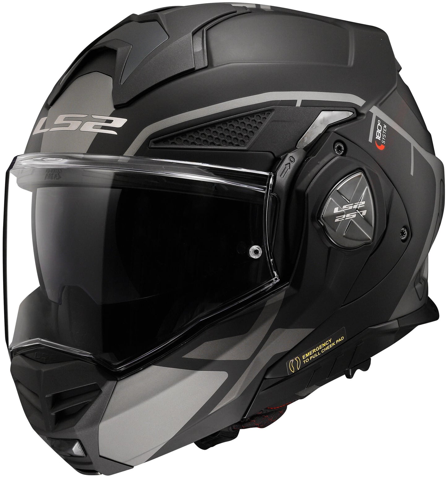 Ls2 Klapphelm FF901 Advant x Memetryk Helm FF901 Adv. x metryk 3xl schwarz grau