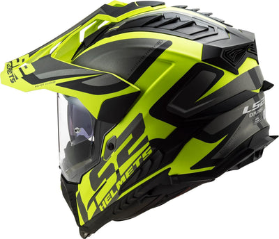 Ls2 Enduro-Helm MX701 Explorer Alter, abnehmbar und waschbar, Rettungswangenpolster, mikrometrischer Verschluss, abnehmbares Helmoberteil, Vorbereitung für Helmkommunikation, Pinlock 70 Maxvision™. Helm MX701 Explorer alter xxl bl. gelbmatt