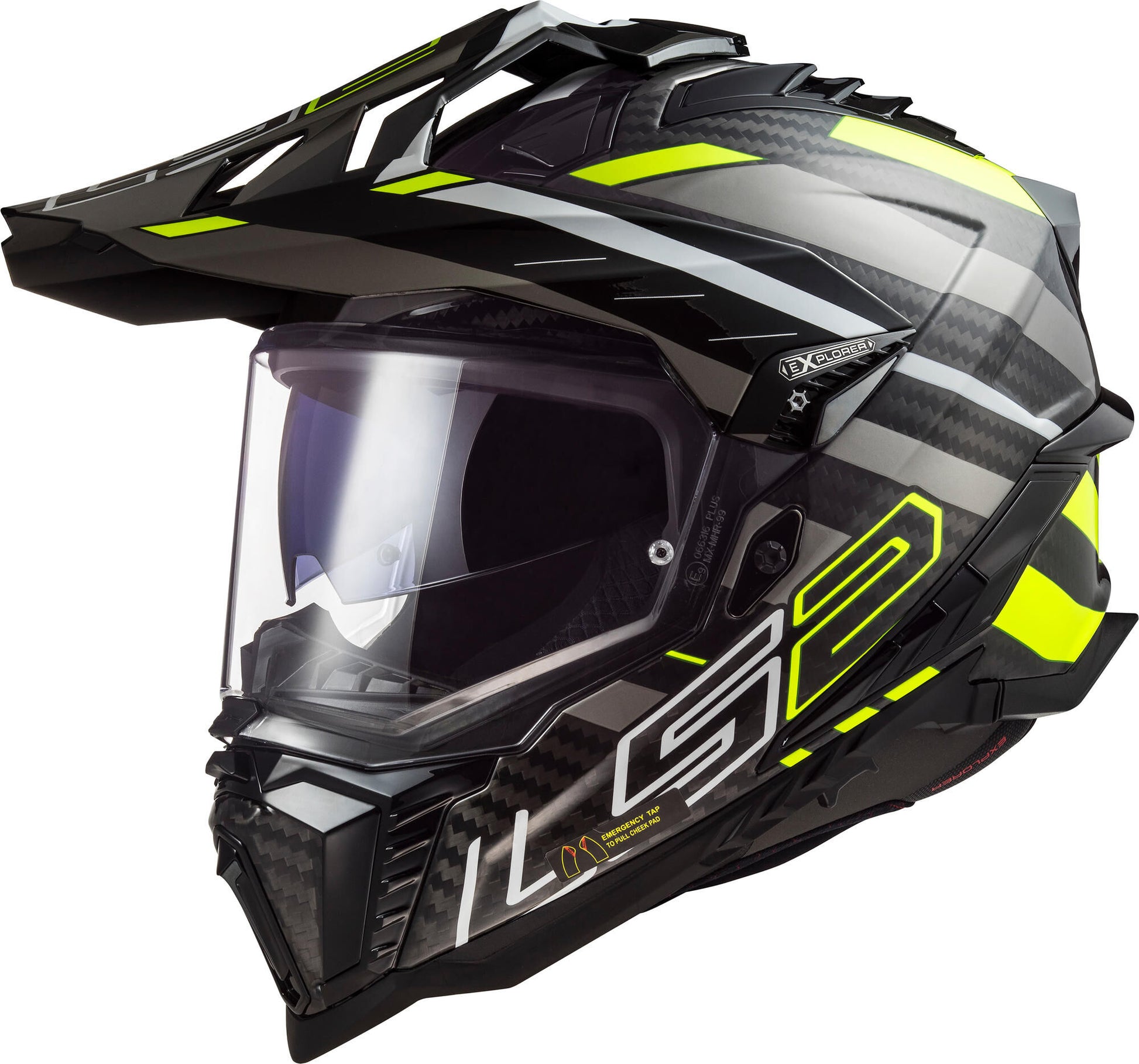 Ls2 Enduro-Helm MX701 Explorer Carbon Edge. Helm mx701 exp.car. Rand xl bl. yel. Titan