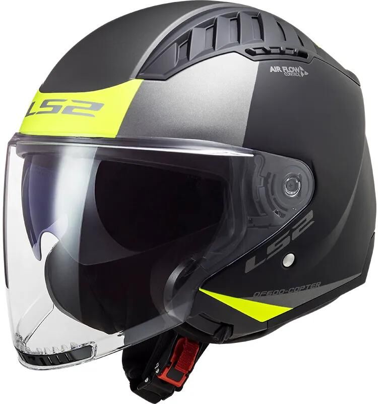 LS2 of600 Copter II Urbane Jethelm Helm of600 Copt. ii urbane xl schwarz gelb