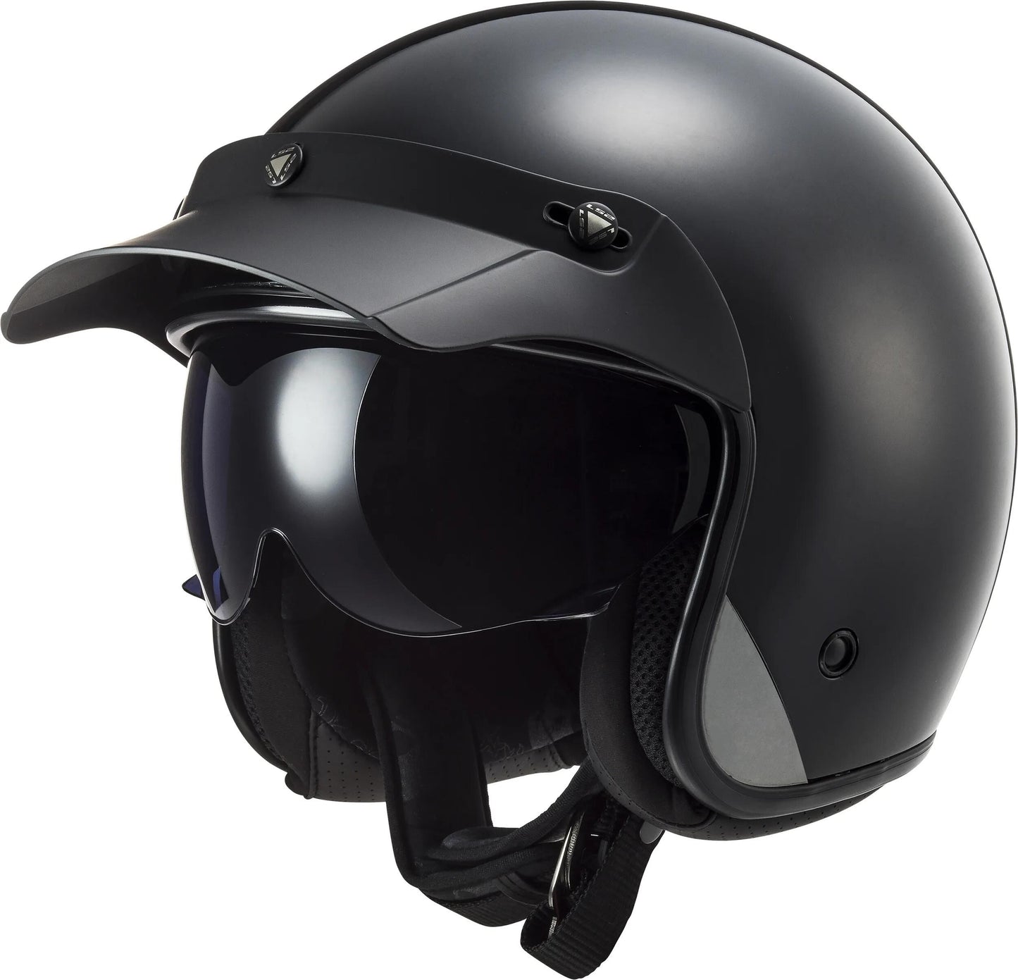 Ls2 Jethelm von 601 Bob II Solid Helm von 601 Bob II Solid S Mattschwarz