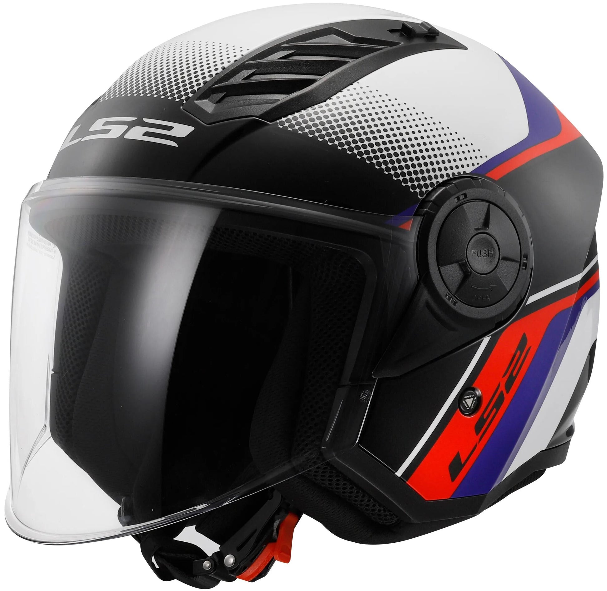 Ls2 Jethelm von 616 Airflow II Rush Helm von 616 Airfl.II Rush L weiß blau rot