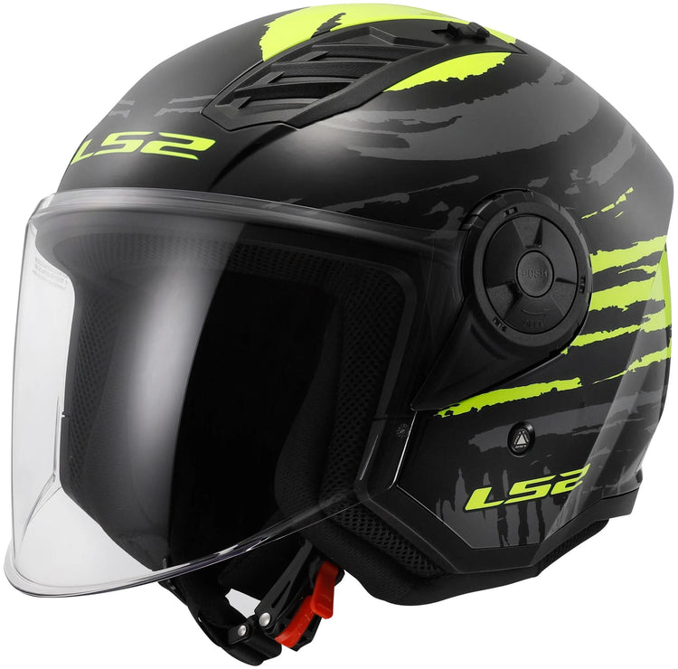Ls2 Jethelm von 616 Airflow II Brush Helm von 616 Airfl.II Brush m schwarz gelb